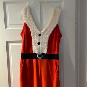 NWT Santa Ugly Christmas Jumpsuit in red and white in size medium